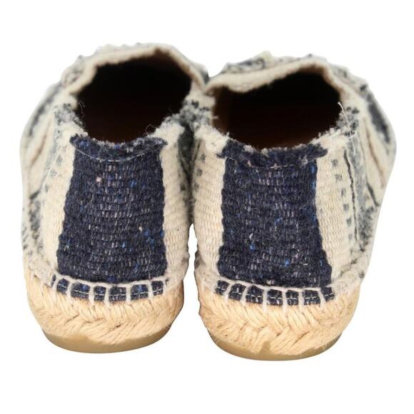 Chanel Espadrille 37 Striped Woven Canvas Cap Toe Cc Flats CC-0503N-0144 - Picture 9 of 11